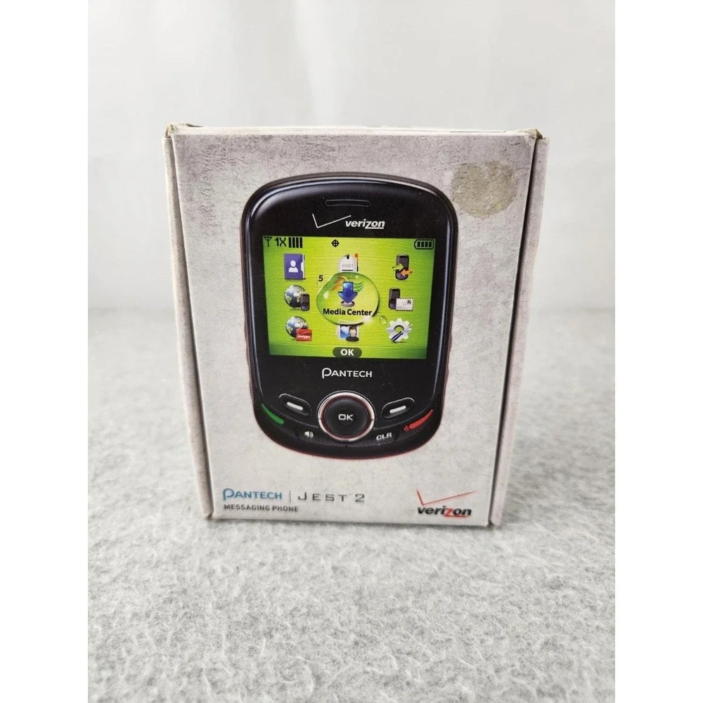 Pantech Jest 2 Verizon Cellular Slider Phone Slide Out Keyboard Red Black w/Box